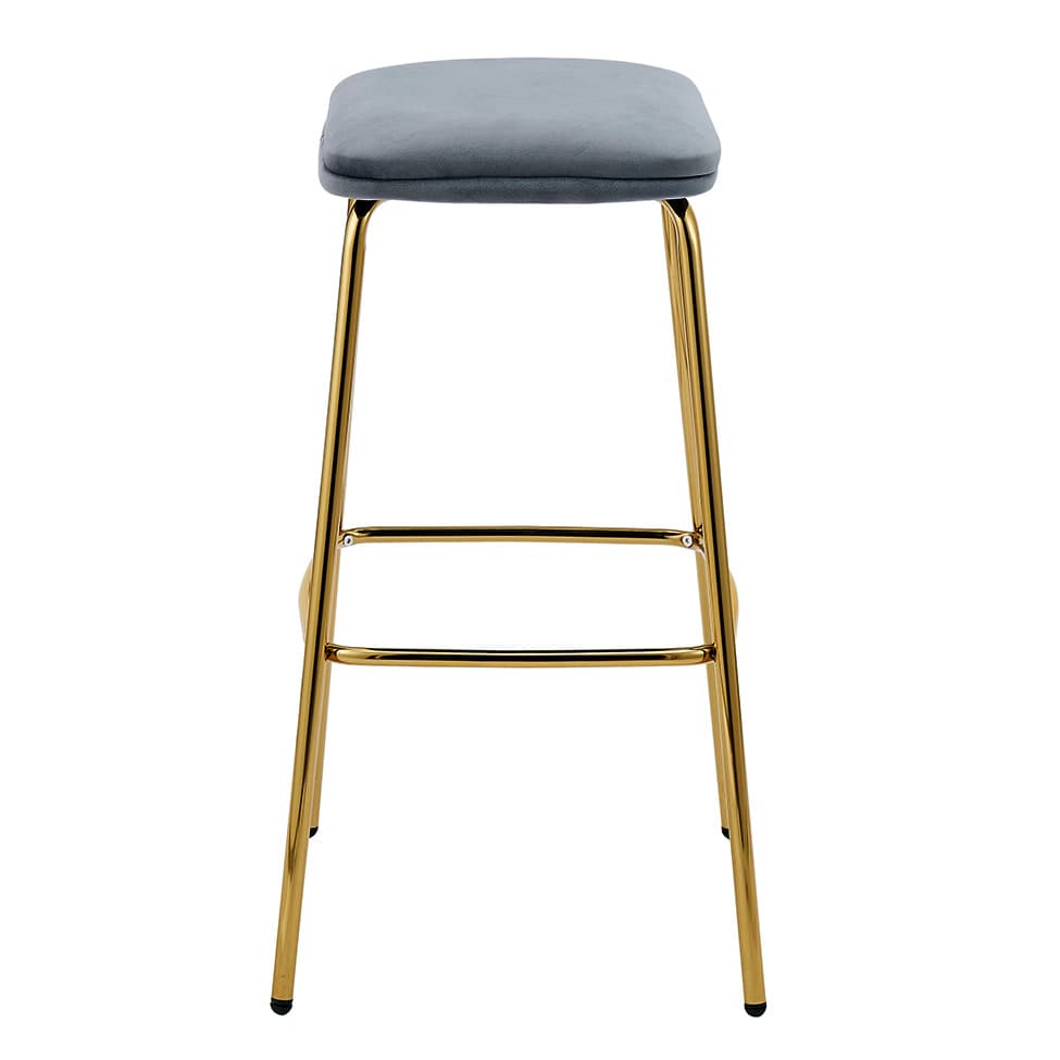 Conjunto com 2 Banquetas Connie Cinza Escuro