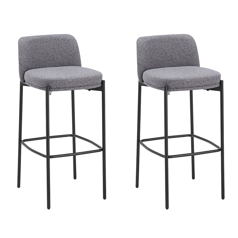 Conjunto com 2 Banquetas Fany Cinza Escuro