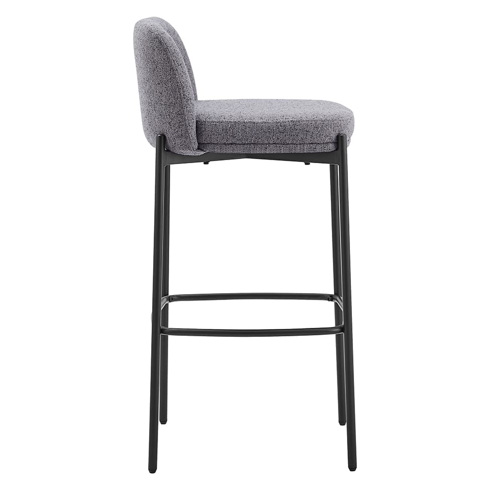 Conjunto com 2 Banquetas Fany Cinza Escuro