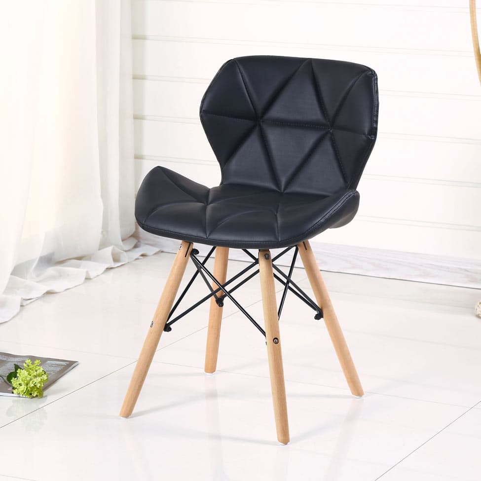Conjunto com 2 Cadeiras Tulipa Eiffel Preto