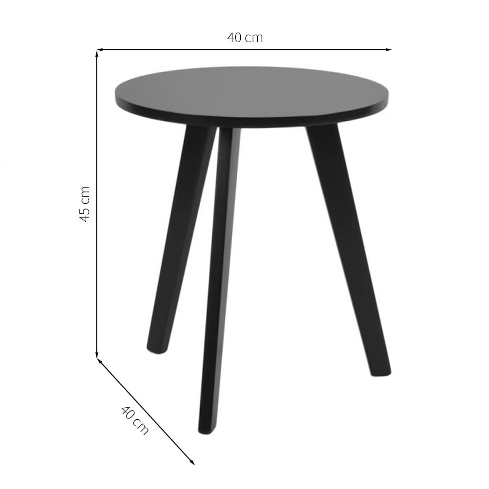 Mesa Lateral Baixa Tóquio Preta