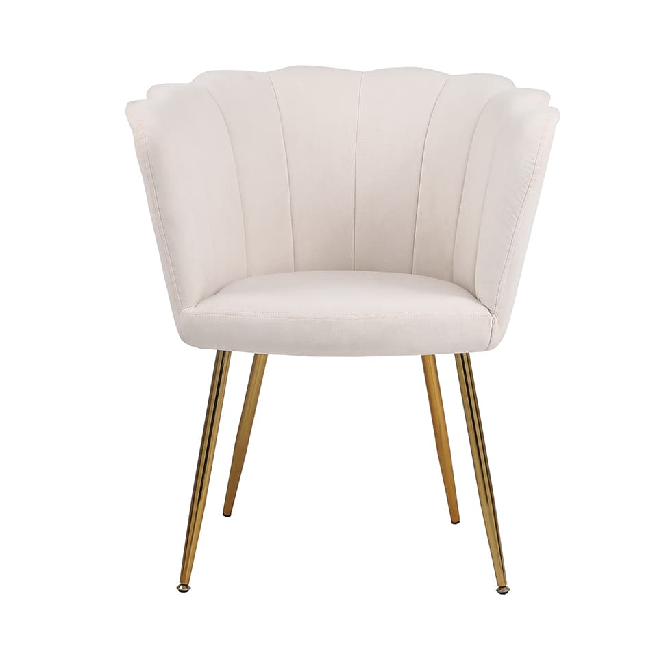 Poltrona Pétalas Aveludadas Eva Creme