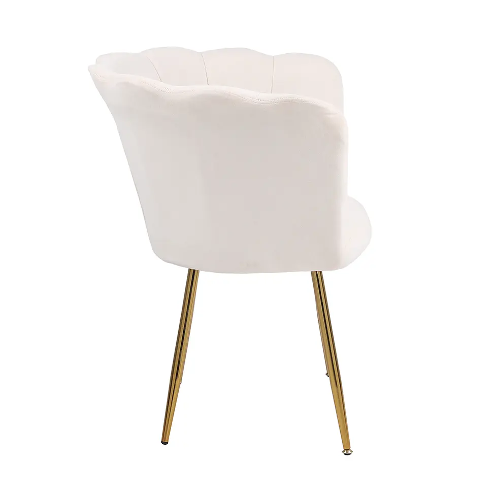 Poltrona Pétalas Aveludadas Eva Creme