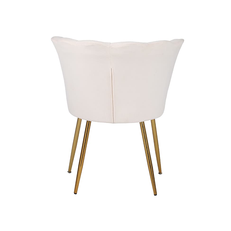 Poltrona Pétalas Aveludadas Eva Creme