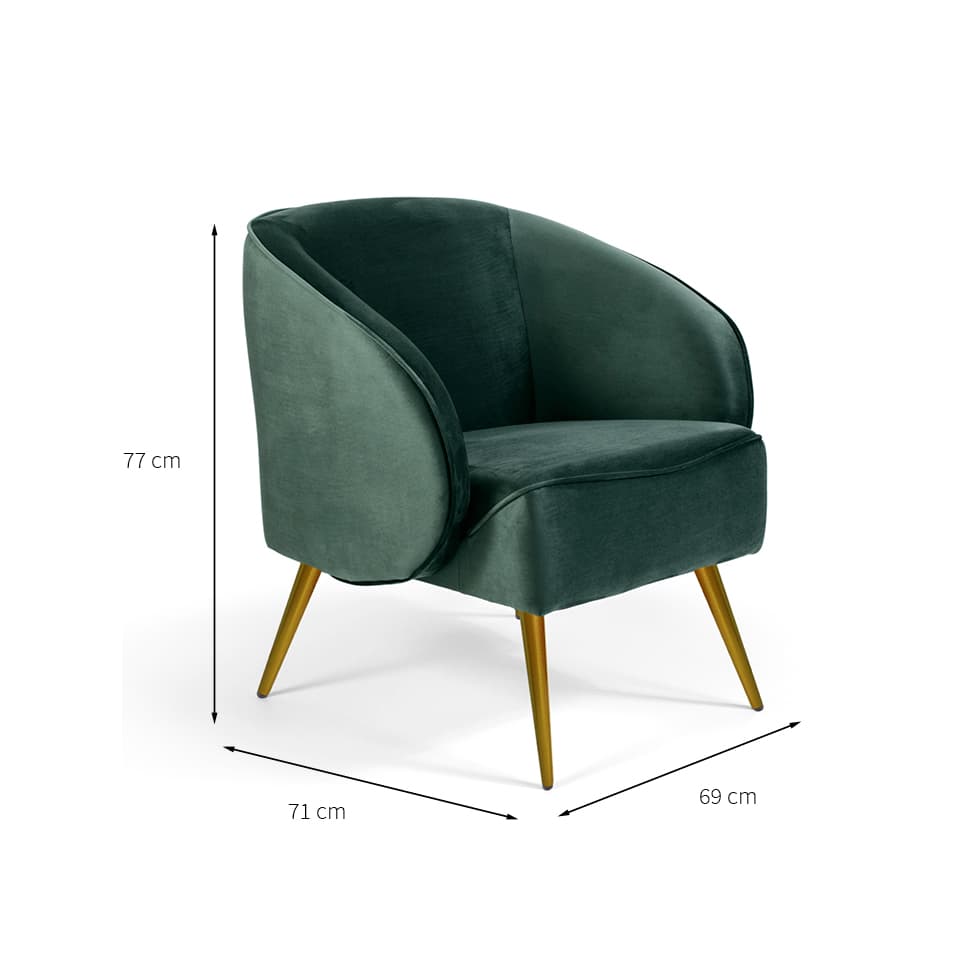 Poltrona Wind com Pé Palito Verde
