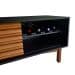 Rack Galeão Preto e Amêndoa 160 cm