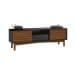 Rack Galeão Preto e Amêndoa 160 cm