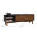 Rack Galeão Preto e Amêndoa 160 cm