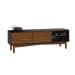 Rack Galeão Preto e Amêndoa 160 cm
