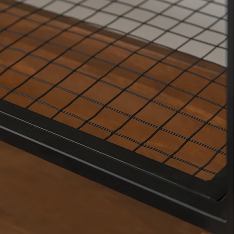 Rack Salvia Preto e Amêndoa Rustico 160 cm