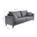 Sofá 3 Lugares Manchester Cinza 200 cm