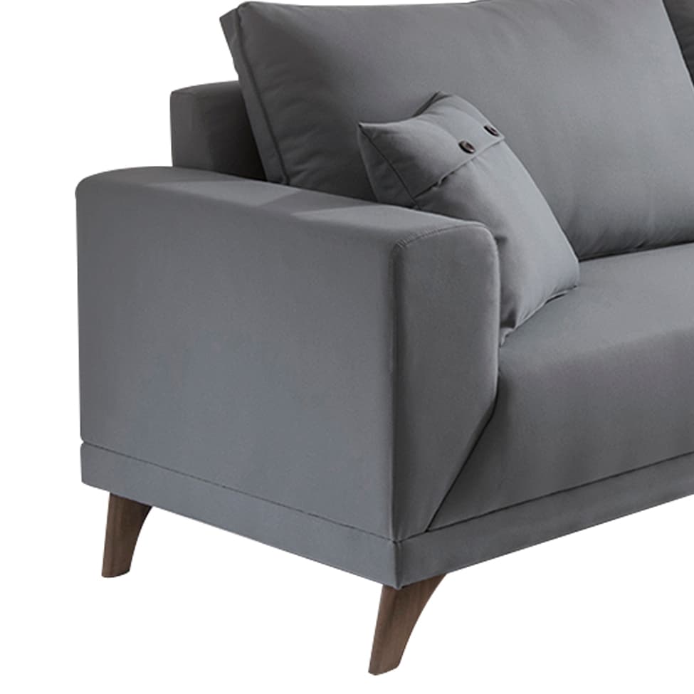 Sofá 3 Lugares Manchester Cinza 200 cm