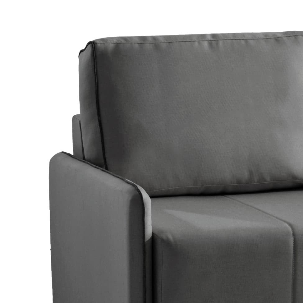 Sofá-Cama Casal 2 Lugares Isis Veludo Cinza