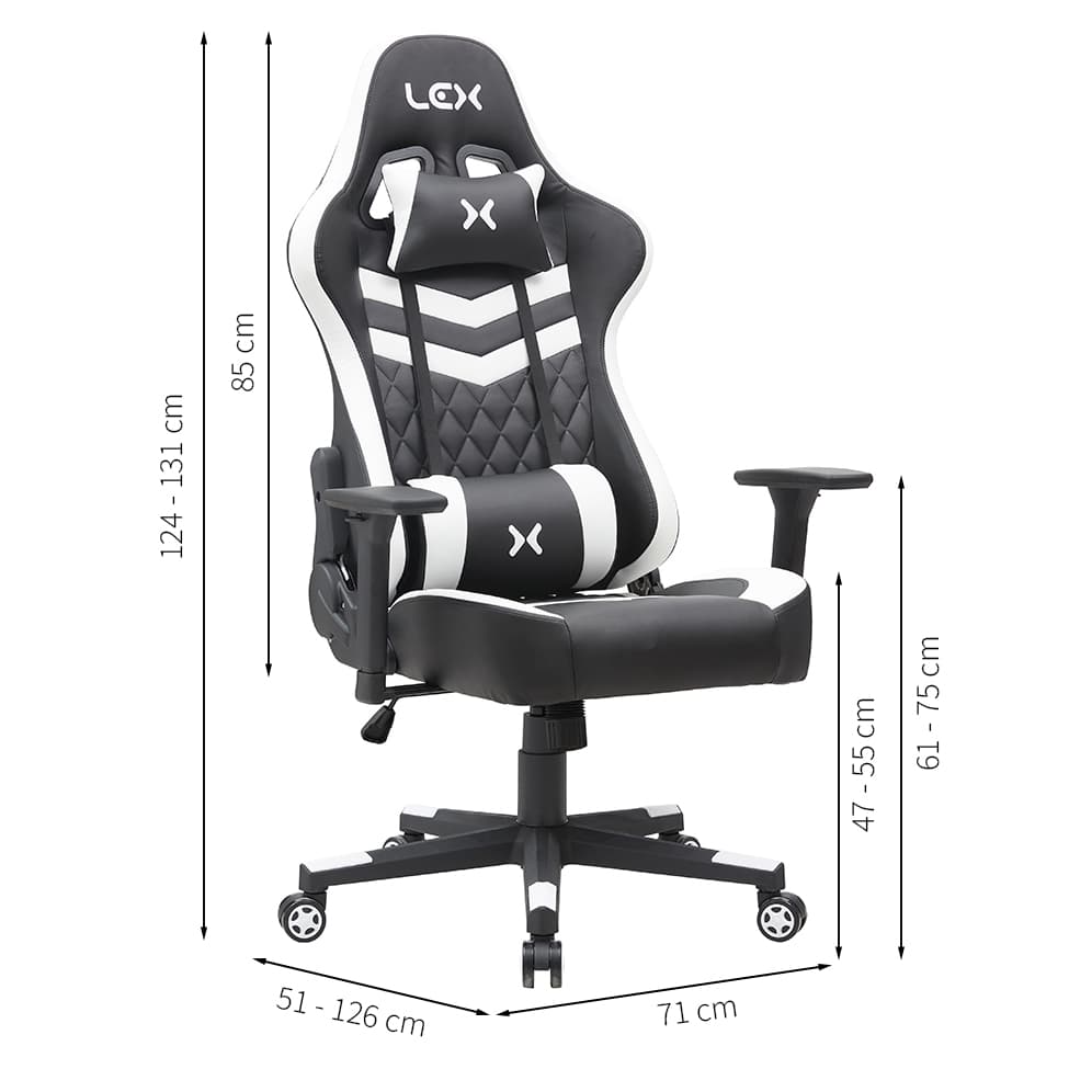 Cadeira Gamer Olympians Hades Preta e Branca