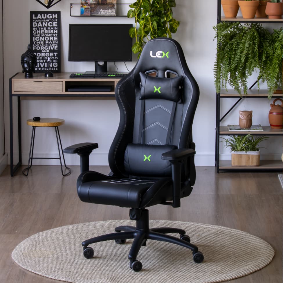Cadeira Gamer Olympians Zeus LED RGB Preta