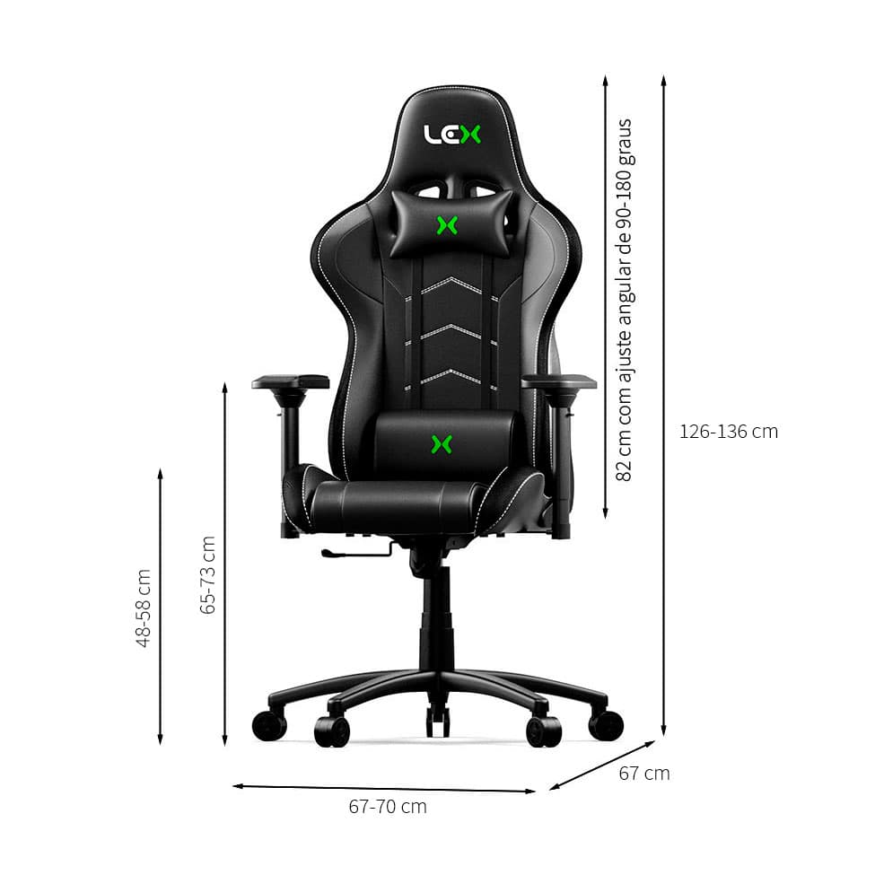Cadeira Gamer Olympians Zeus LED RGB Preta