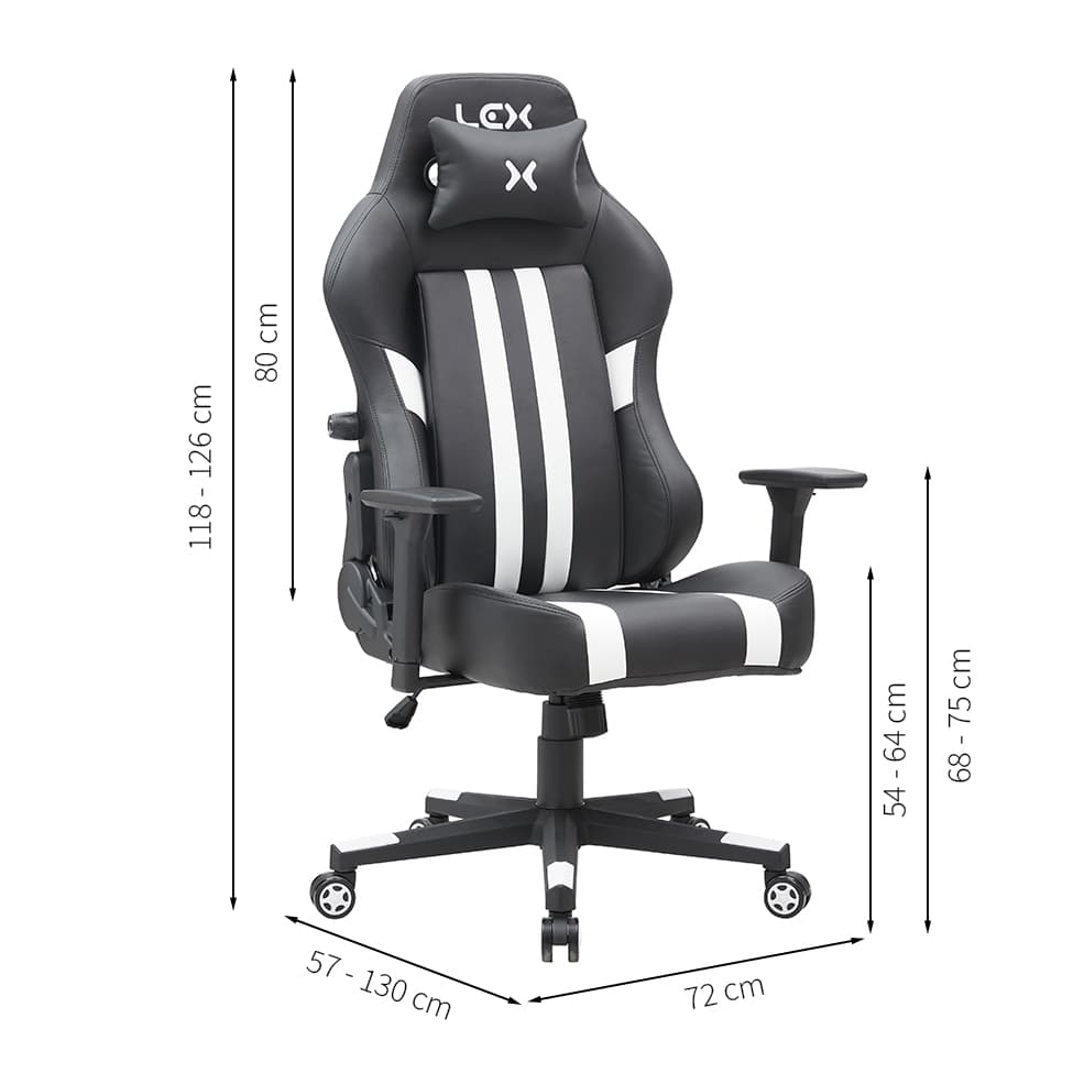 Cadeira Gamer Titans Hyperion Preta e Branca