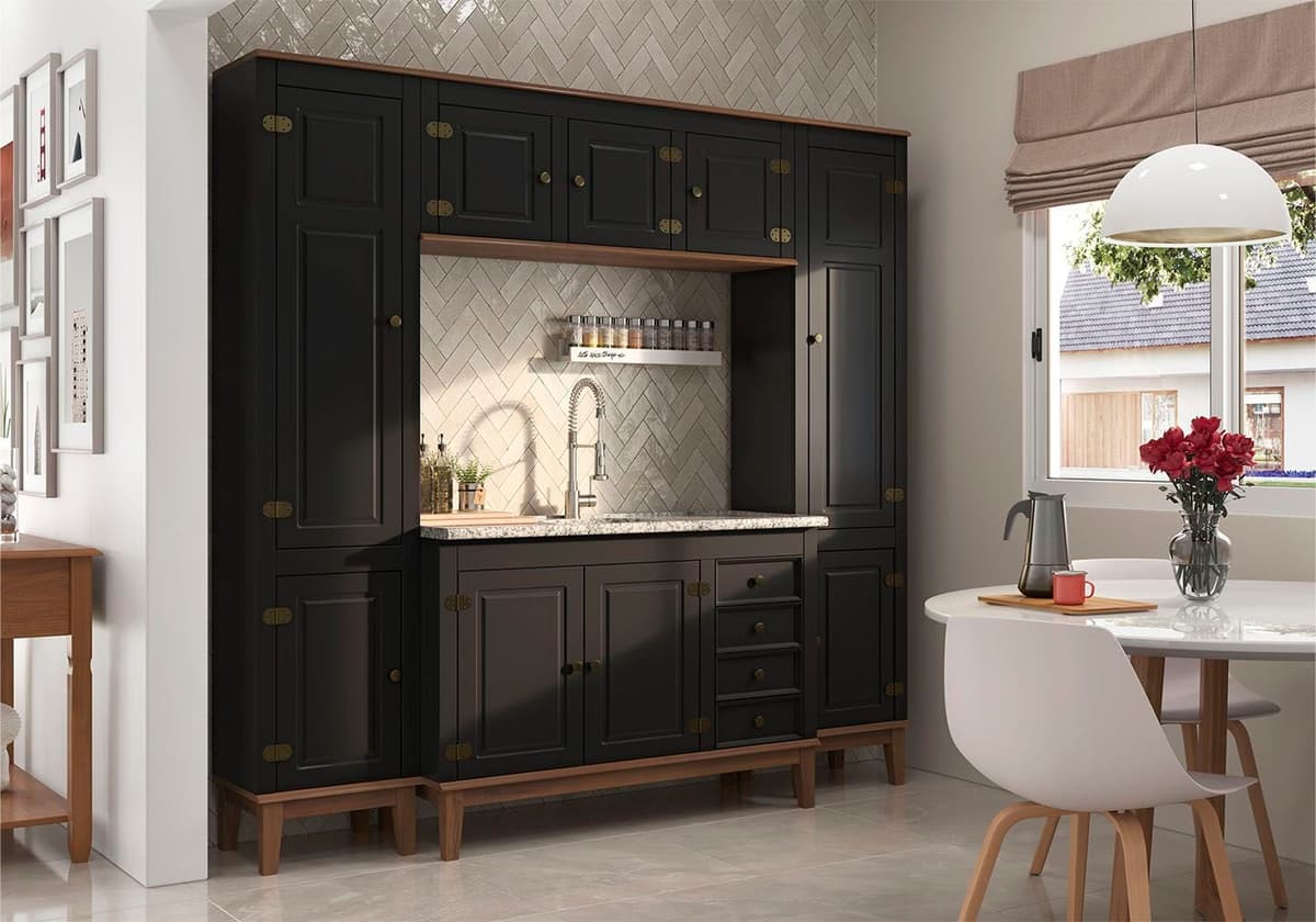 Cozinha Modulada 4 peças - Preto
