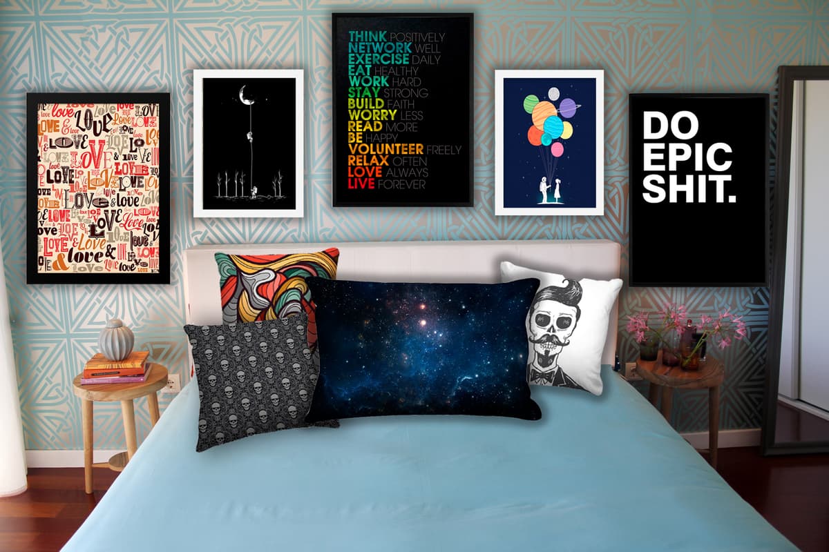 Quadro Caixa Com Led Frida Frase Laranja