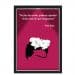 Quadro Caixa Com Led Frida Frase Roxo