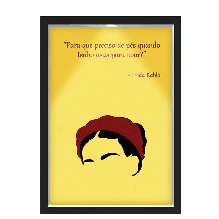 Quadro Caixa Com Led Frida Voar