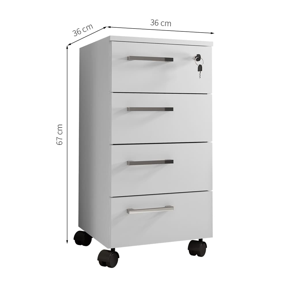 Gaveteiro 4 GV Paris Branco