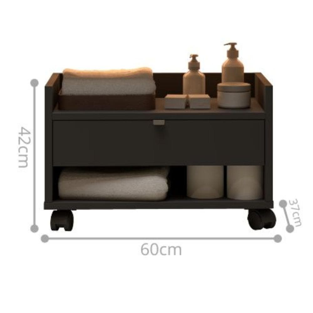 Gabinete Banheiro Safira Preto
