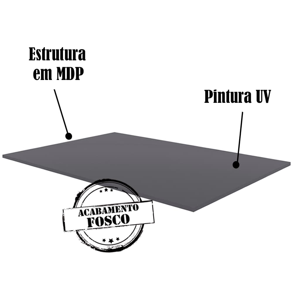 Tampo Para Balcao 100 cm Cinza REAJL
