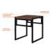 Banco Baixo Wooden Nogal e Preto