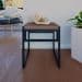Banco Baixo Wooden Nogal e Preto
