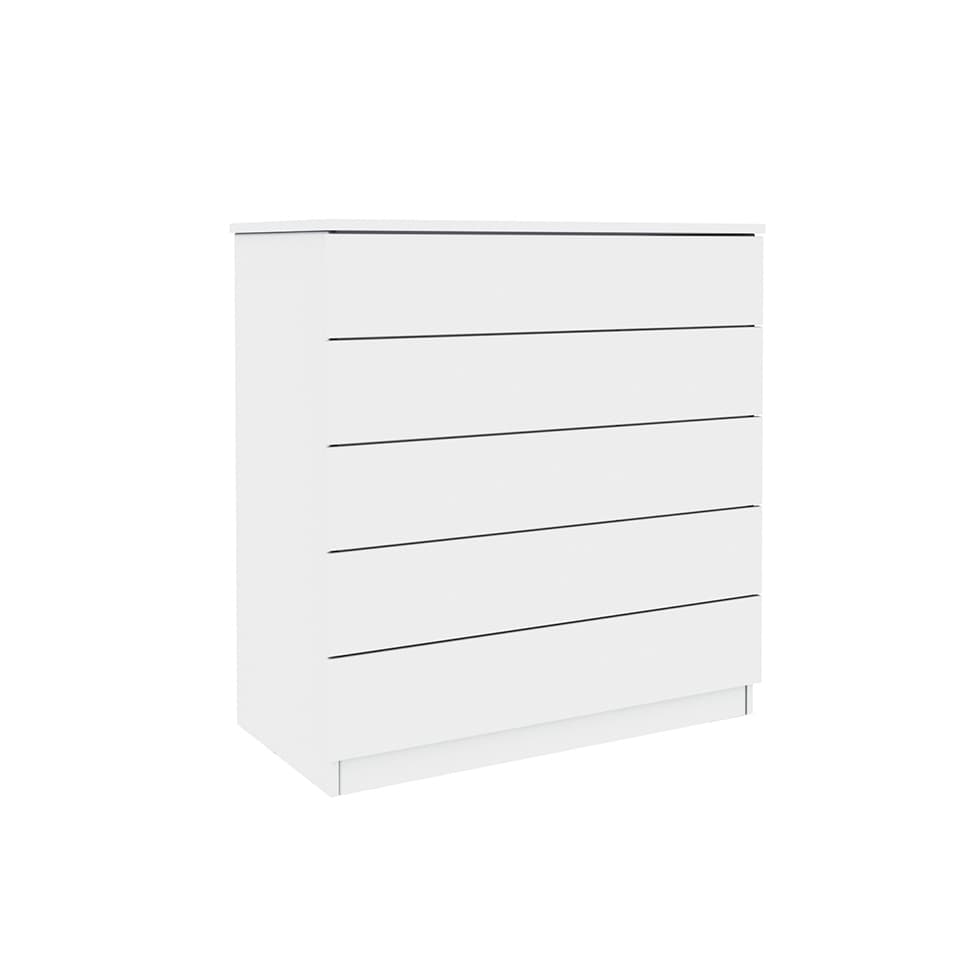 Cômoda Premium 5 Gavetas Neve