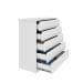 Cômoda Premium 5 Gavetas Neve