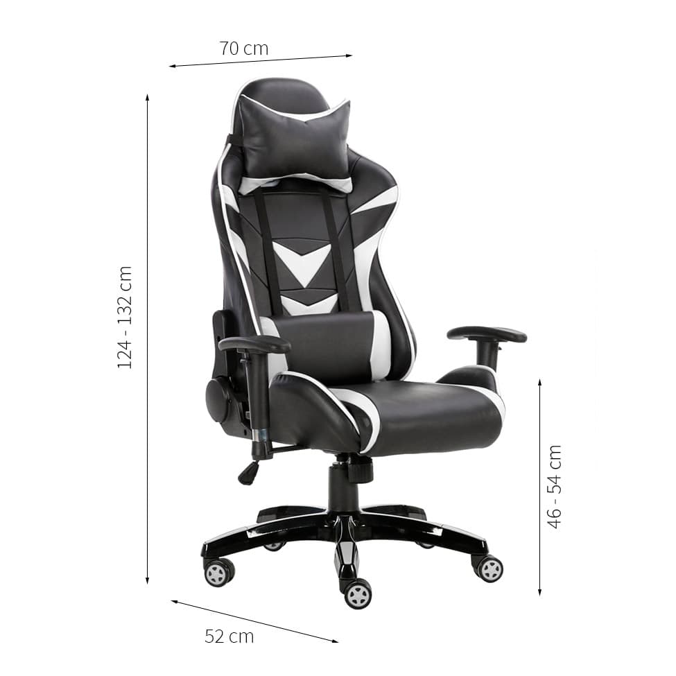 Cadeira Gamer Craft Preta e Branca