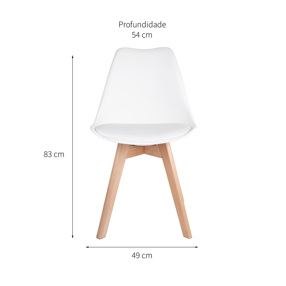 Cadeira de Jantar Saarinen Wood Branca