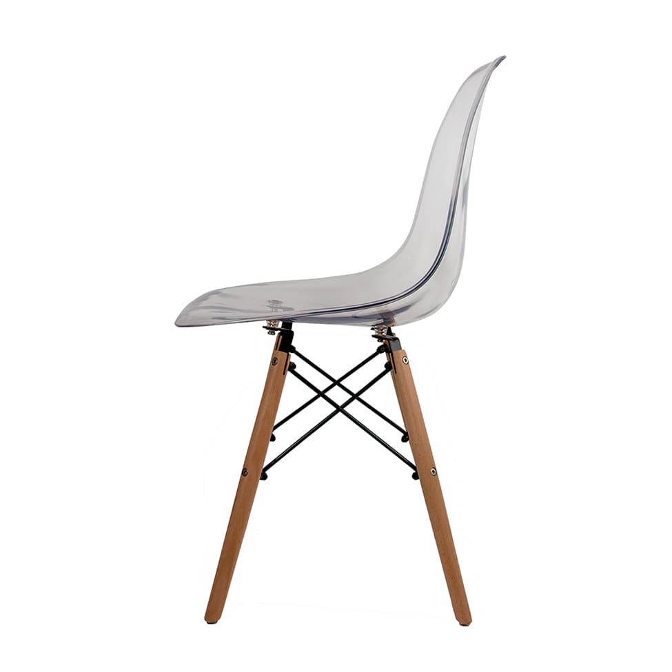 Conjunto com 2 Cadeiras Charles Eames Cristal