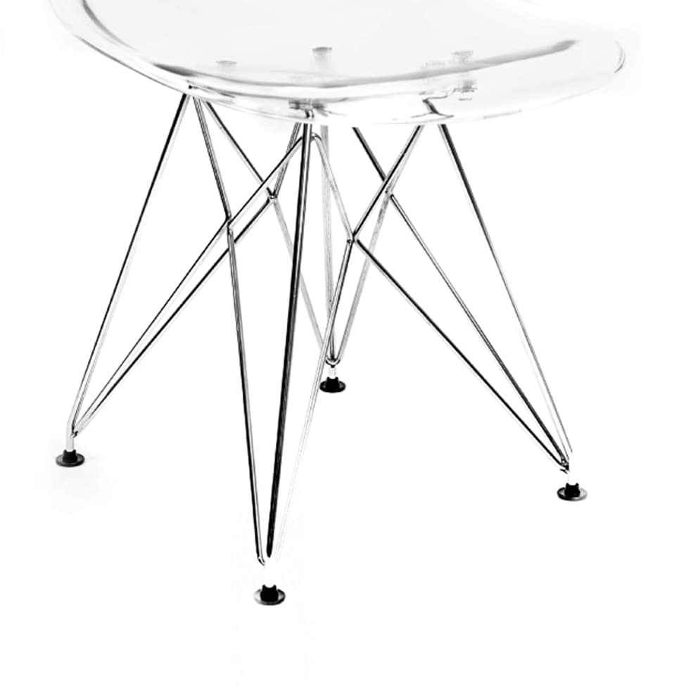 Conjunto com 2 Cadeiras Eames Transparente