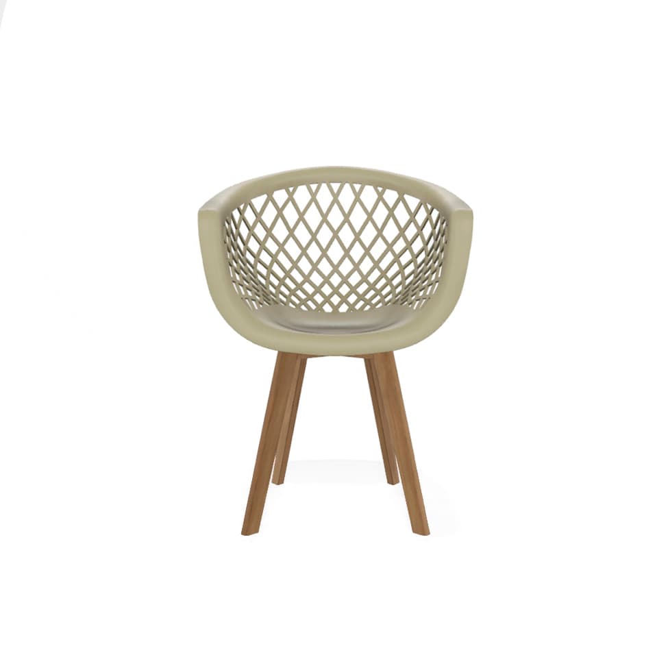 Conjunto com 2 Cadeiras Web Wood Fendi