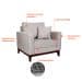 Conjunto com 2 Poltronas Beny I Cru