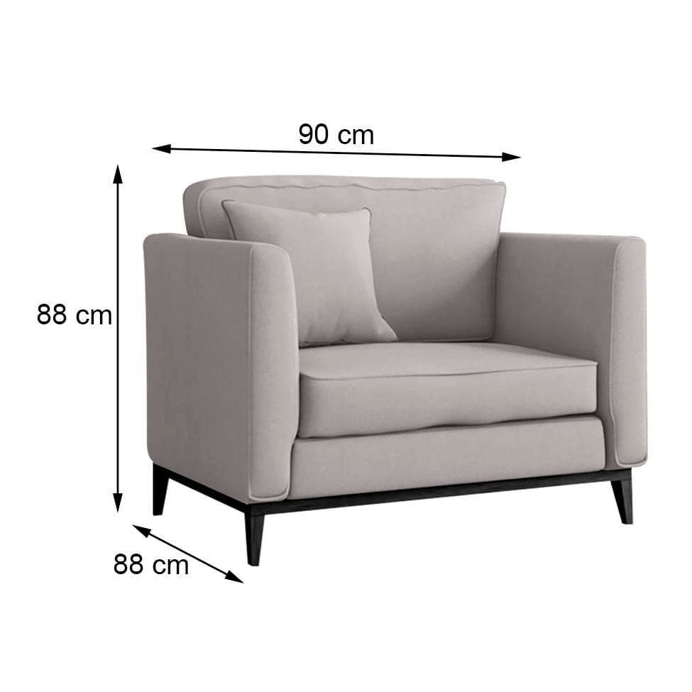Conjunto com 2 Poltronas Beny I Cru