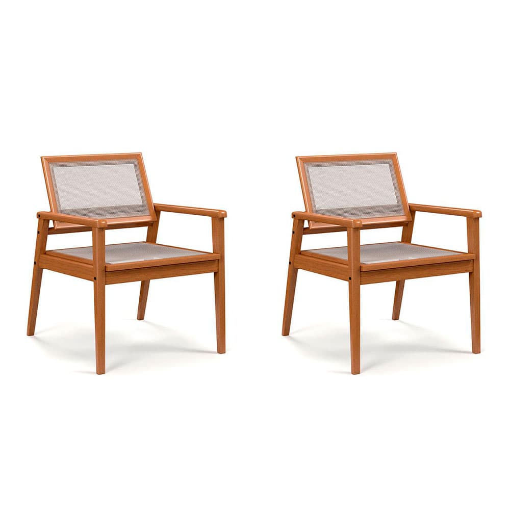 Conjunto com 2 Poltronas Havai Marrom