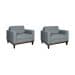 Conjunto com 2 Poltronas Living Cinza