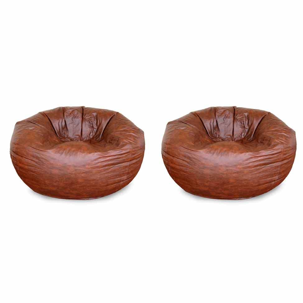 Conjunto com 2 Puffs Café