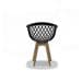 Conjunto com 4 Cadeiras Web Wood Preto