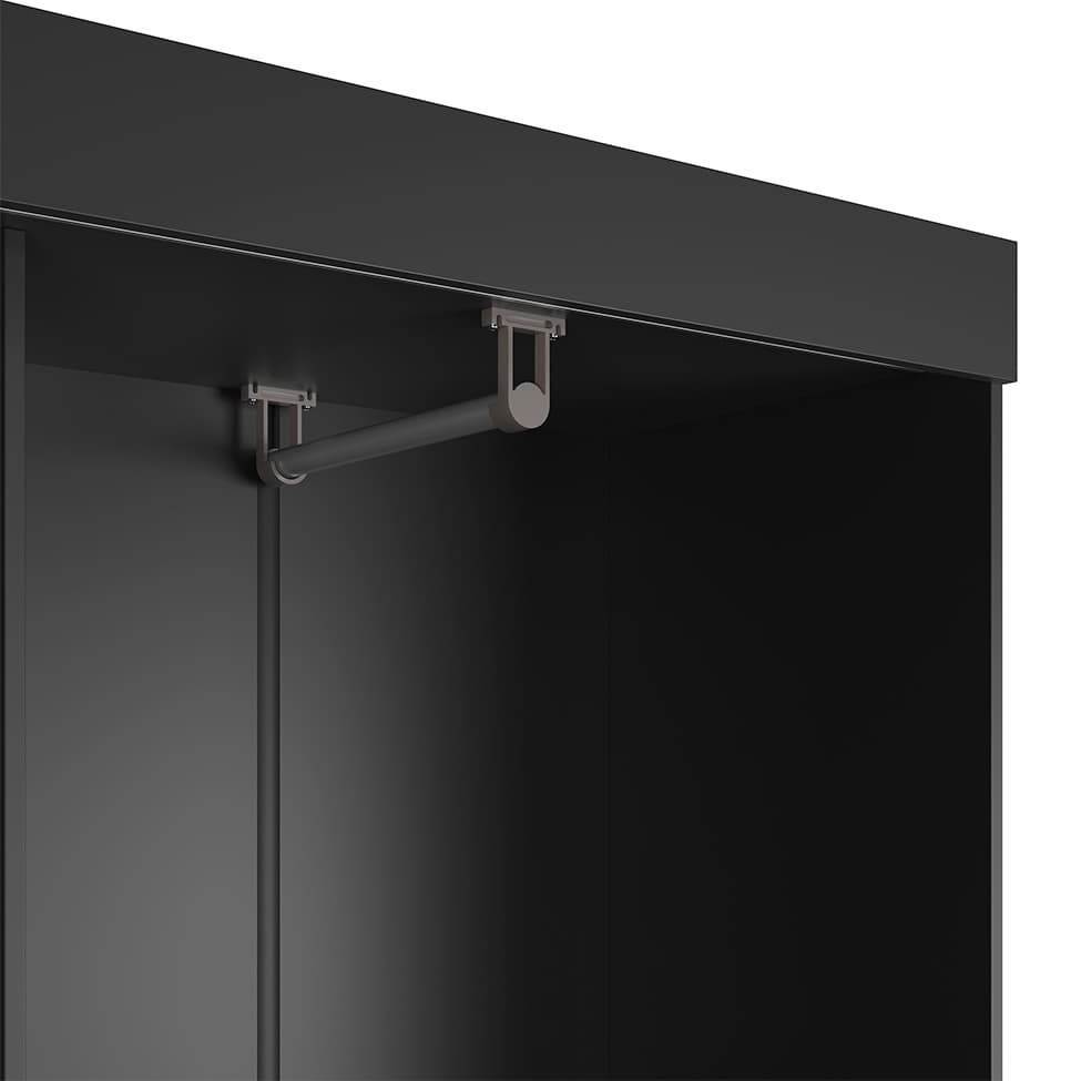 Guarda-Roupa Casal Boreal 2 Portas Preto