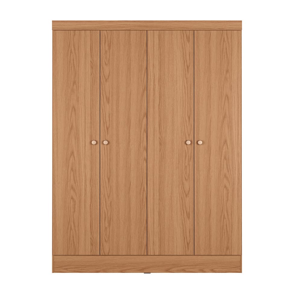 Guarda-Roupa Casal Boreal 4 Portas Carvalho