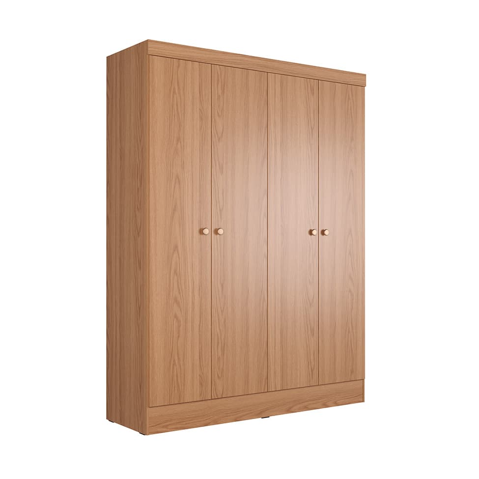 Guarda-Roupa Casal Boreal 4 Portas Carvalho