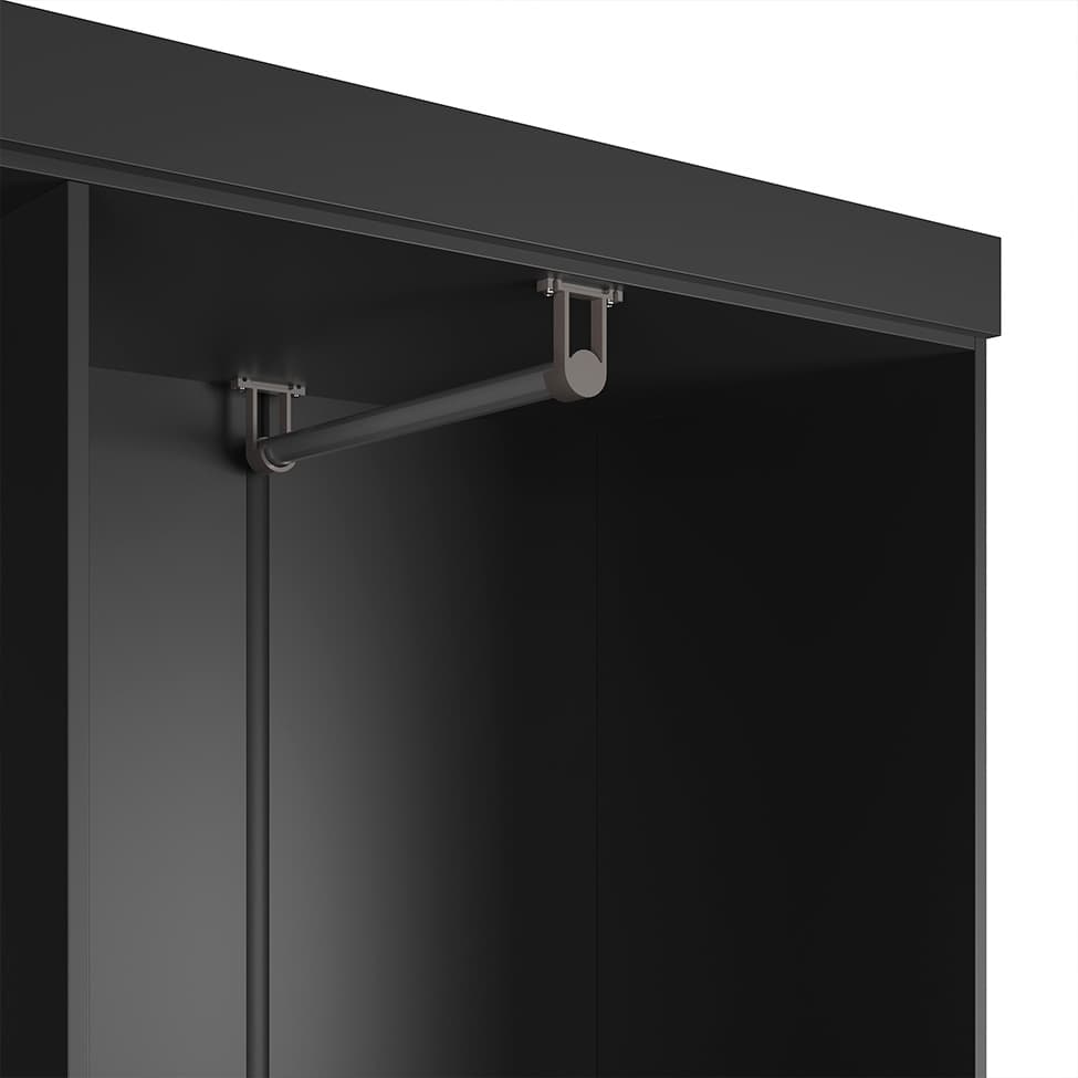 Guarda-Roupa Casal Boreal 4 Portas Preto