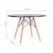 Mesa de Jantar Redonda Well Preta 110 cm