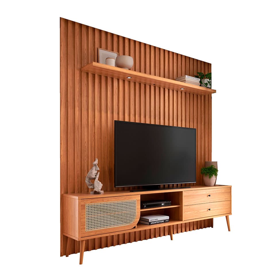Painel com Rack Loren LED 1 PT 2 GV Freijo