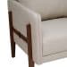 Poltrona Nice Linho Bege e Imbuia